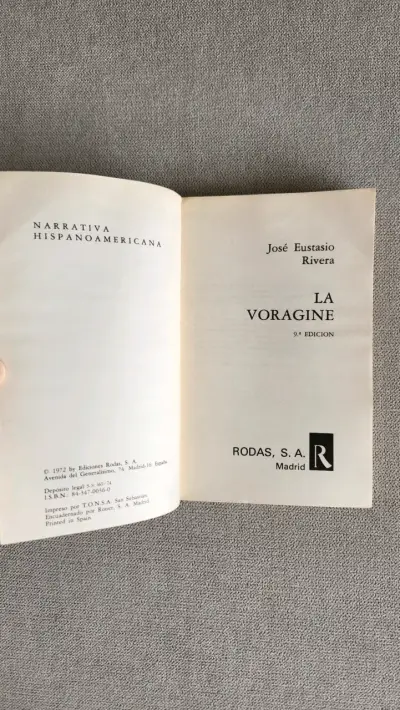 Libro La Vorágine de José Eustasio Rivera - miniatura 2
