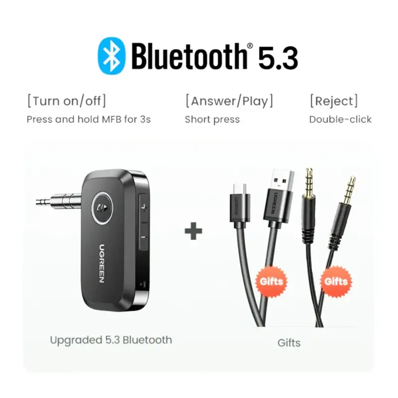 Receptor Bluetooth UGREEN para Audio - 3