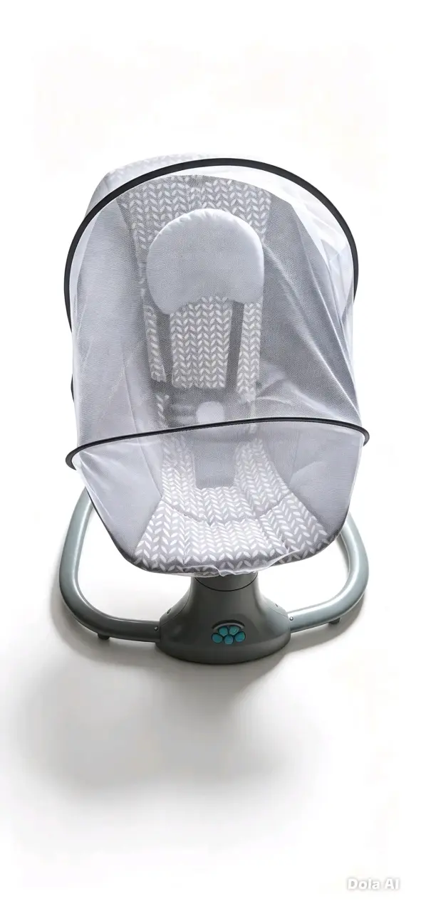 Silla mecedora para bebé con malla protectora - 2