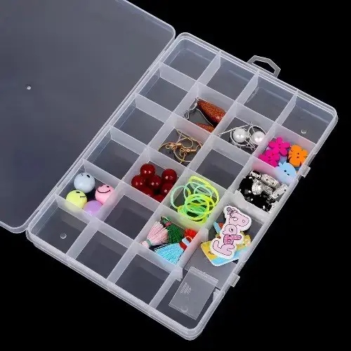 Caja organizadora de plástico con compartimentos - 2