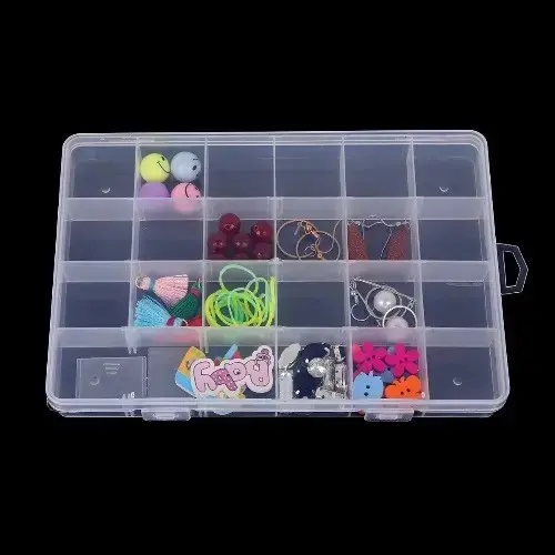 Caja organizadora de plástico con compartimentos - 3