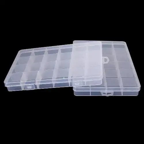 Caja organizadora de plástico con compartimentos - 4