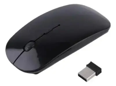 Mouse inalámbrico negro con DPI ajustable - miniatura 2