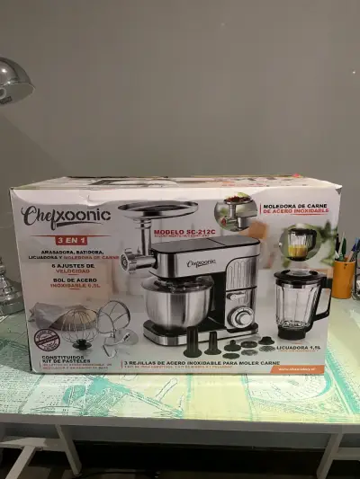 Batidora Chefxoonic 3 en 1 con Moledora de Carne - miniatura 1