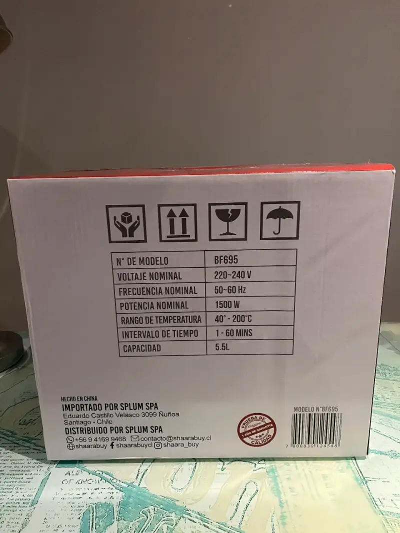 Freidora de aire digital ChefXoonic 5.5L - 2