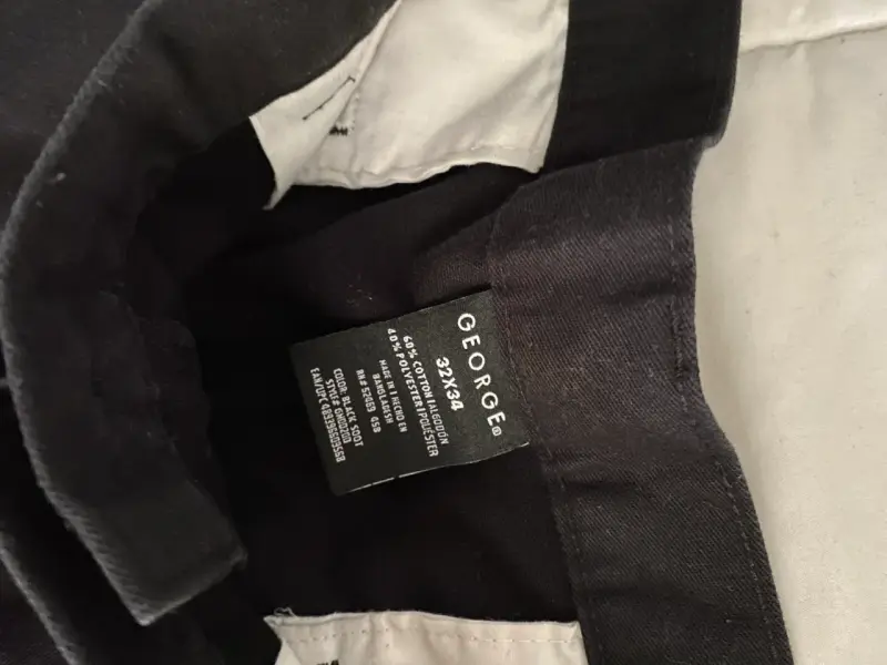 Pantalón Negro George Hombre - Talla 42 (Largo esp - 2