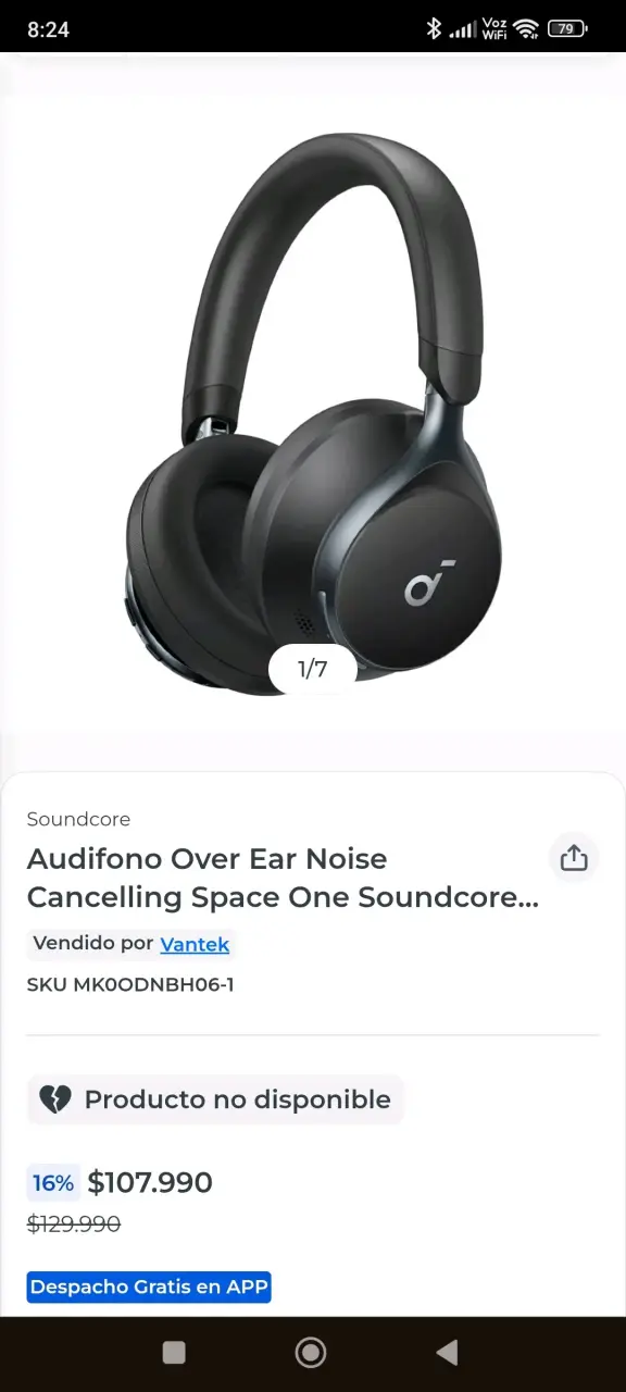 Audífonos Over Ear Noise Cancelling Soundcore - 2