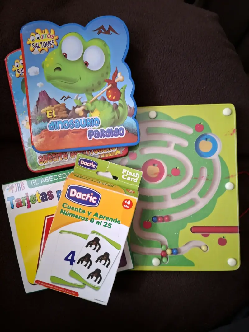 Set de Juegos Educativos para Niños con Tarjetas y Laberinto - 1