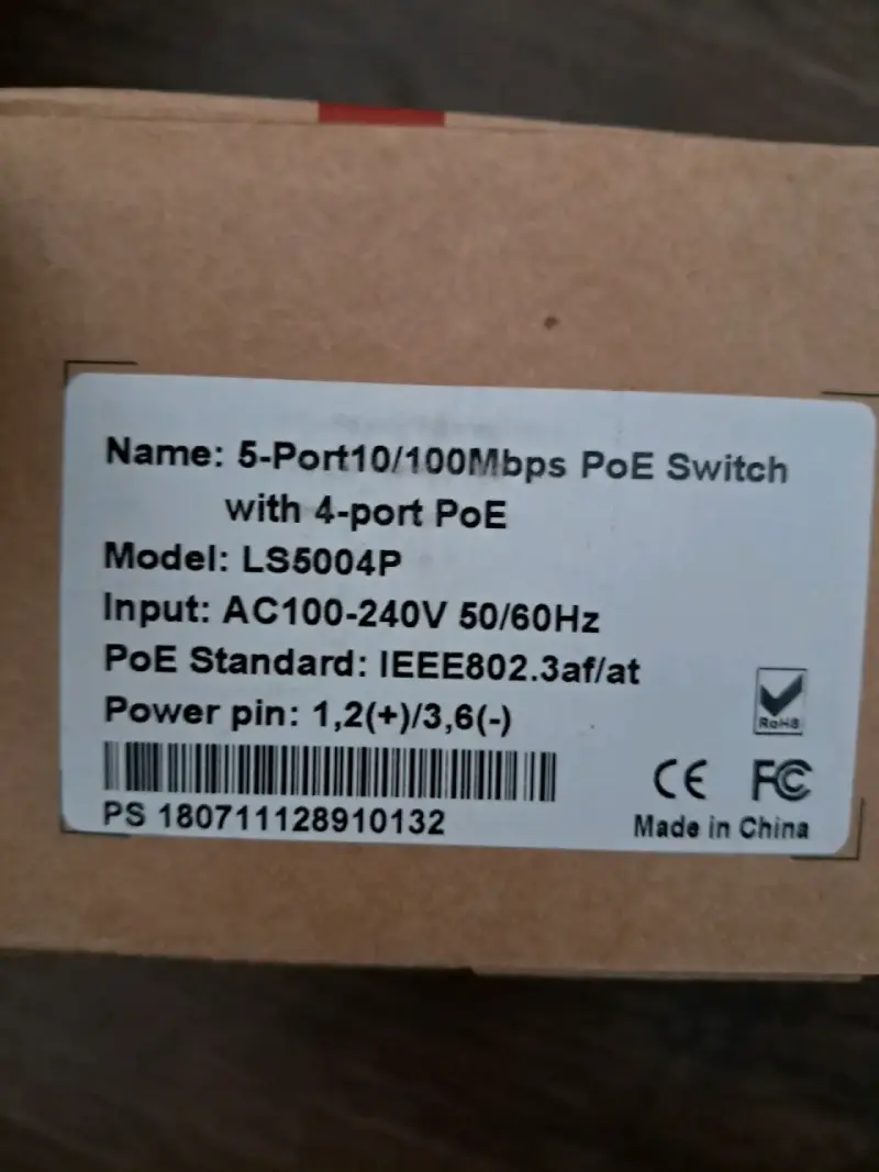 Switch PoE de 5 Puertos 10/100Mbps - 3
