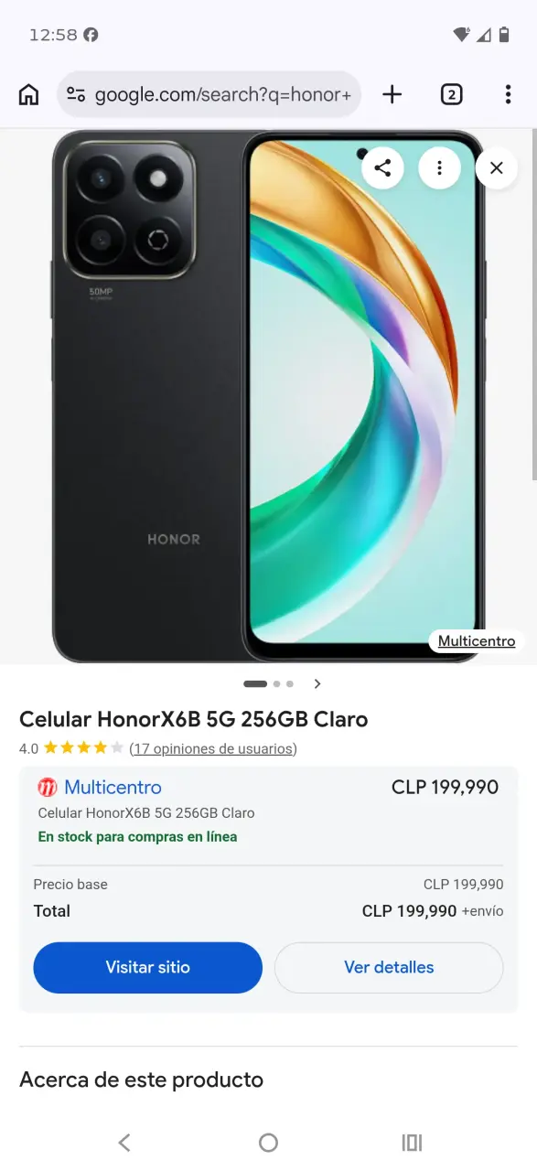 Celular Honor X6B 5G 256GB Negro - 3