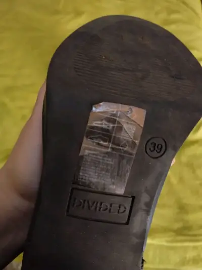 Botines de cuero negro con tacón alto talla 39 - miniatura 2