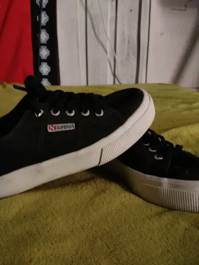 Zapatillas negras Superga casuales - miniatura 1