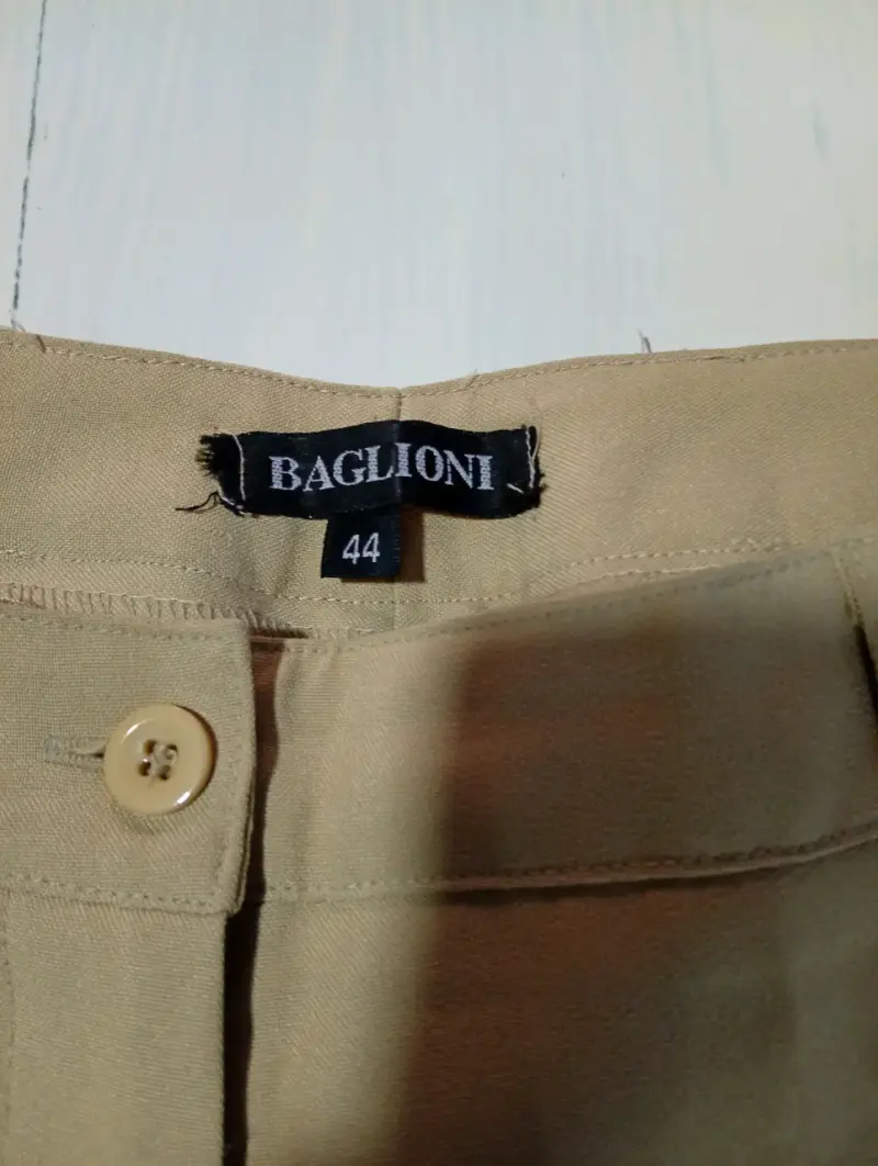 Pantalones beige Baglioni talla 44 - 1