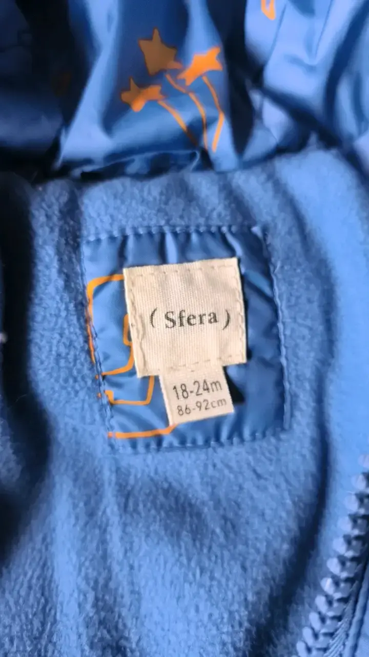 Parka acolchada azul para niño con capucha - 5
