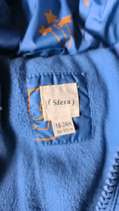 Parka acolchada azul para niño con capucha - miniatura 5