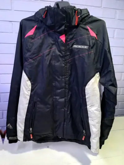 Chaqueta impermeable negra con capucha Rescue - miniatura 3