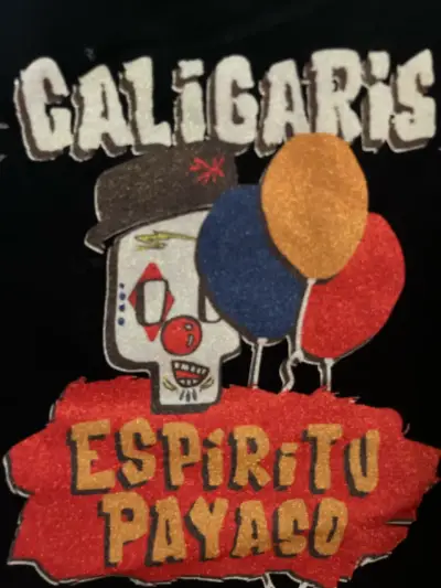 Polera negra banda Los Caligaris Espíritu Payaso - miniatura 2