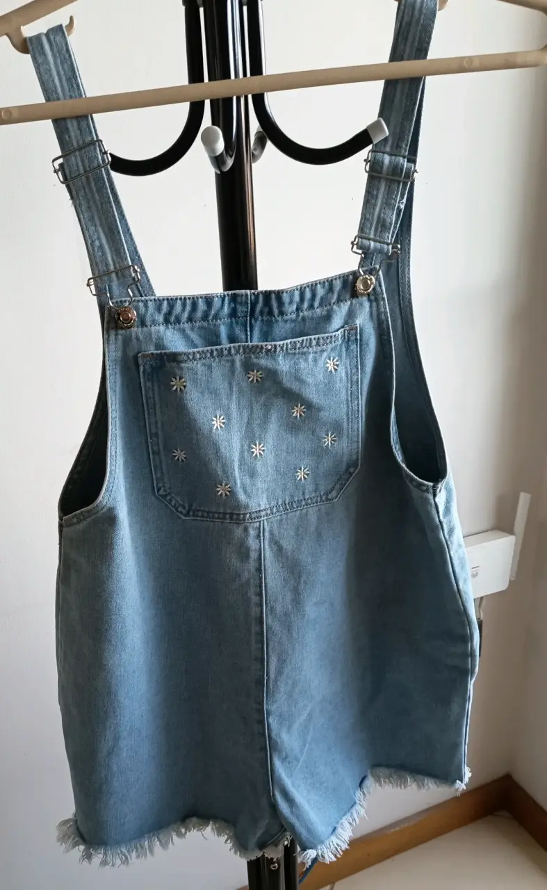Jardineras de mezclilla azul para mujer - 4