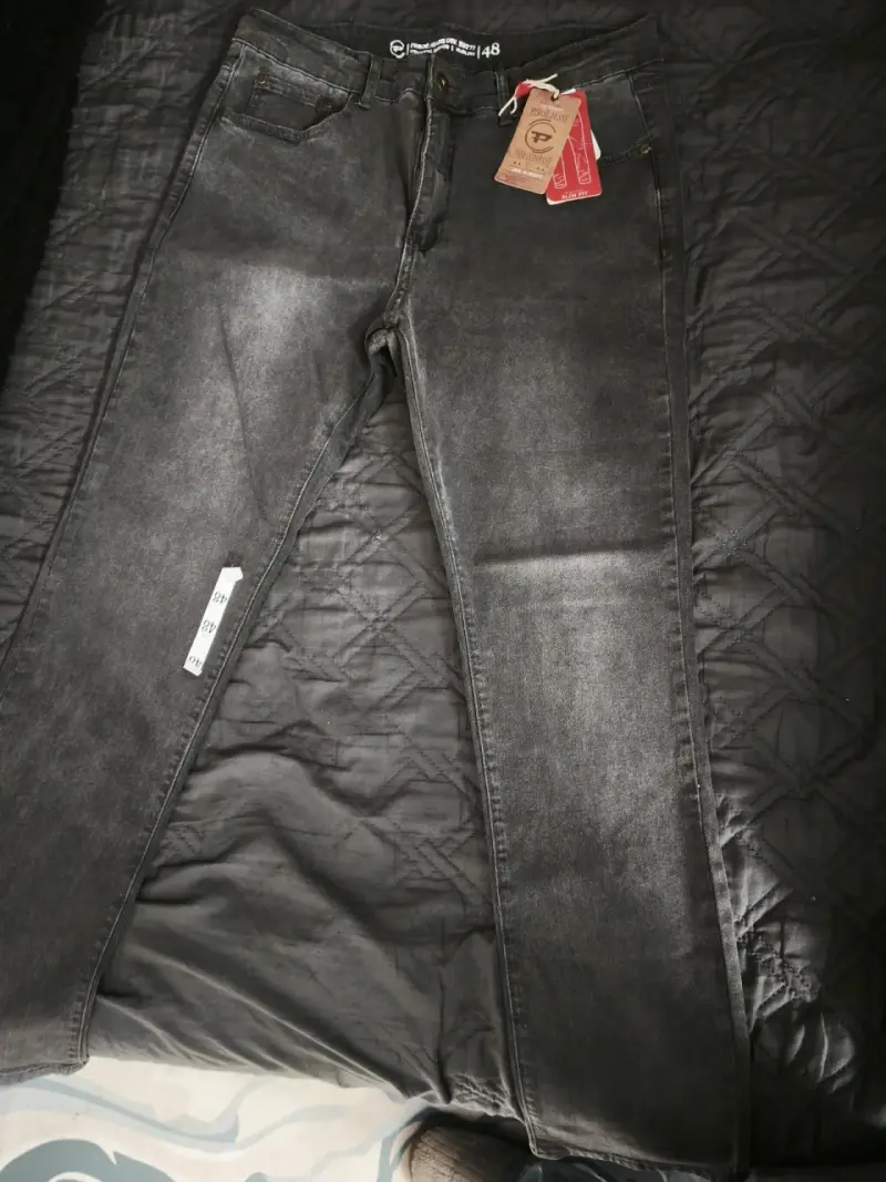 Jeans negros para hombre talla 48 - 3