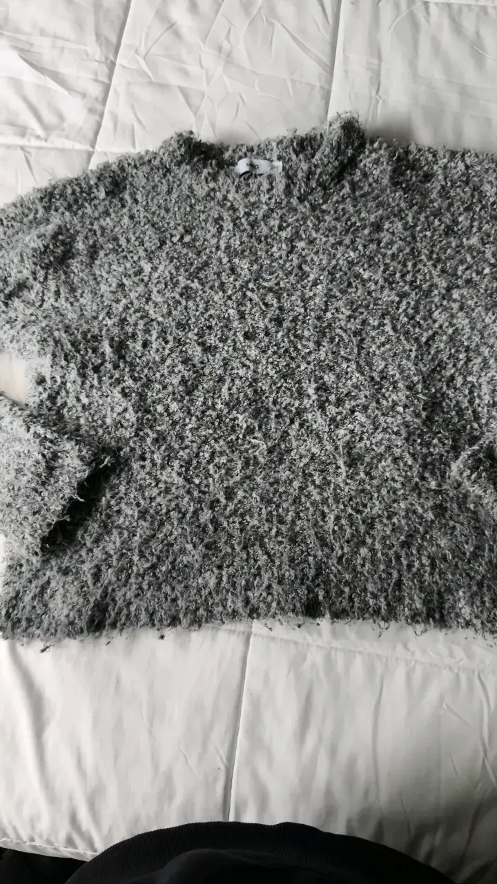 Suéter de lana gris MNG para mujer - 1