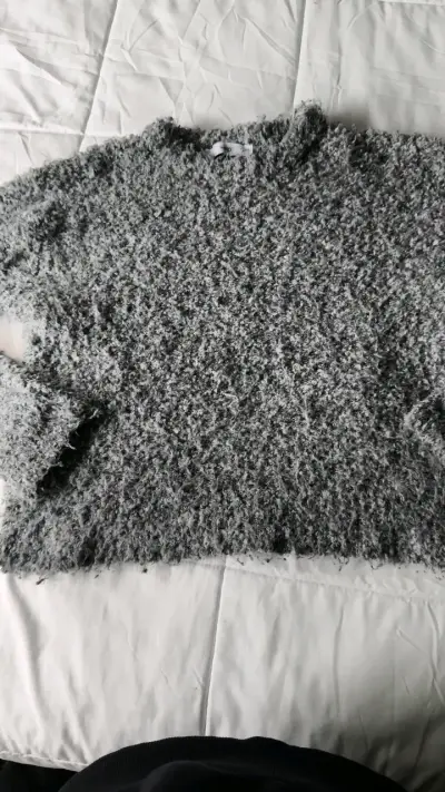 Suéter de lana gris MNG para mujer - miniatura 1