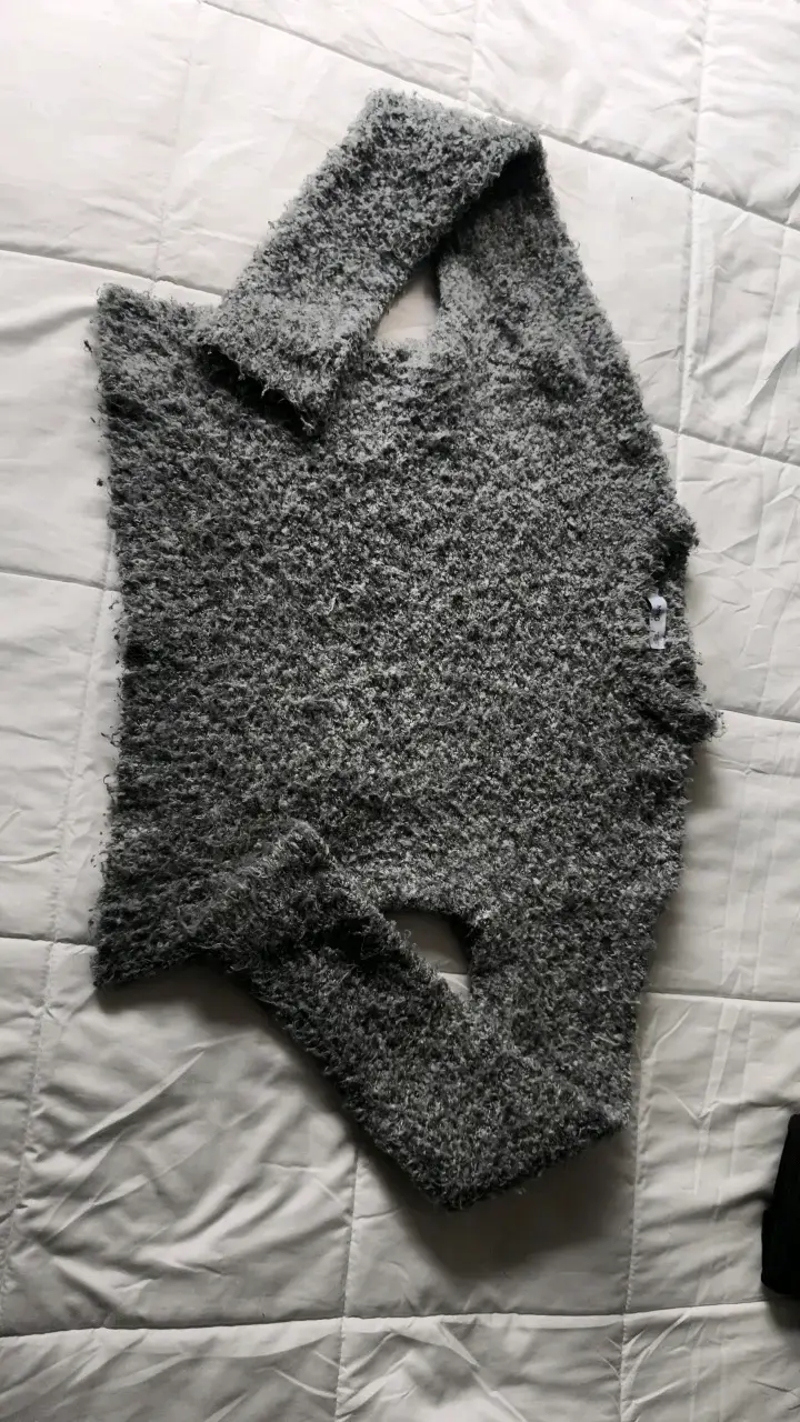 Suéter de lana gris MNG para mujer - 2