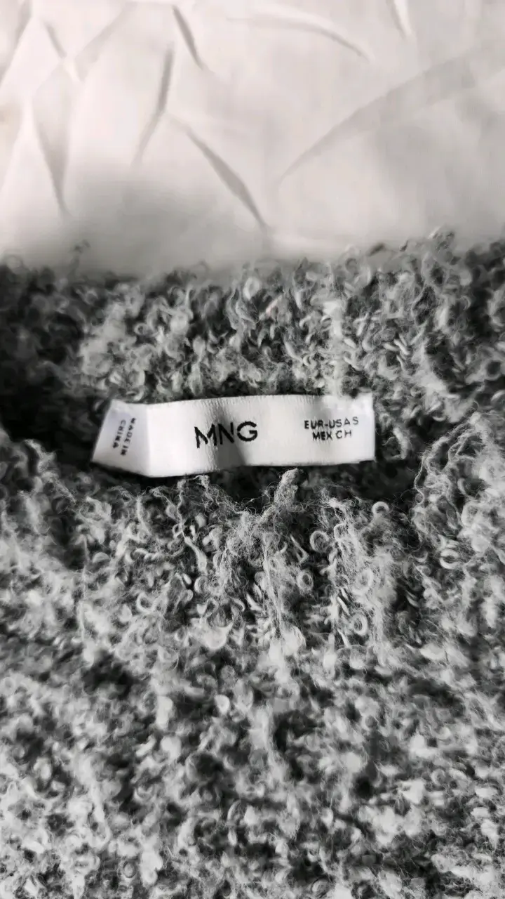 Suéter de lana gris MNG para mujer - 4