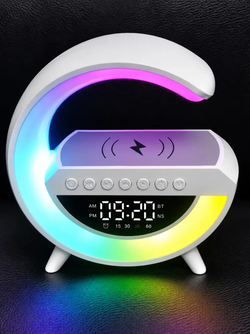 Reloj despertador LED con altavoz inalámbrico y cargador - 3