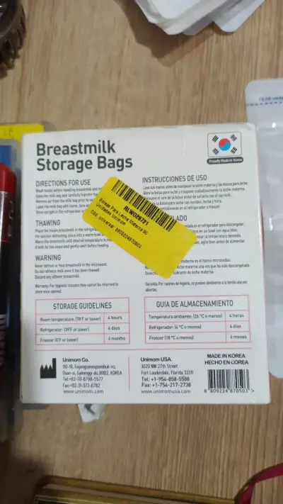 Bolsas de Almacenamiento de Leche Materna Unimom 240ml - miniatura 2