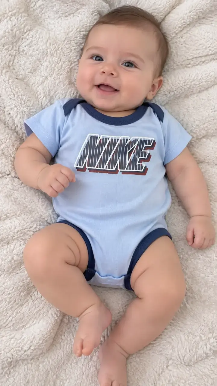 Body de bebé Nike azul claro