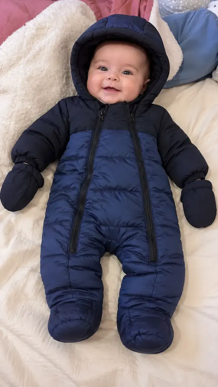 Enterito de invierno para bebé azul oscuro