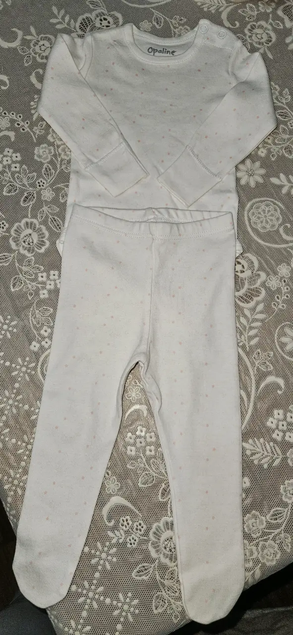 Conjunto de bebé Opaline blanco con estrellas - 3