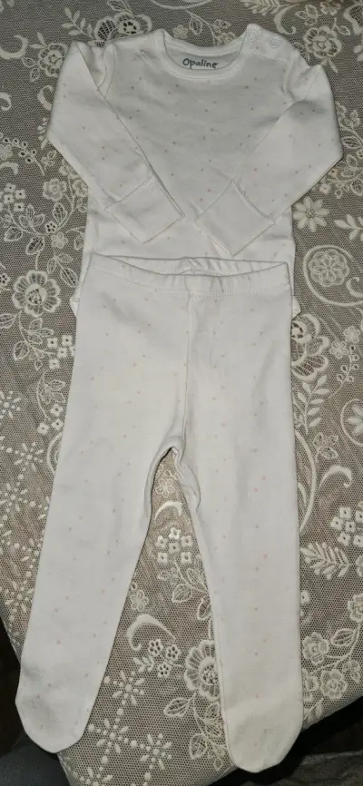 Conjunto de bebé Opaline blanco con estrellas - miniatura 3