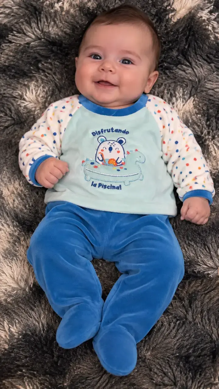 Conjunto de bebé con diseño de piscina