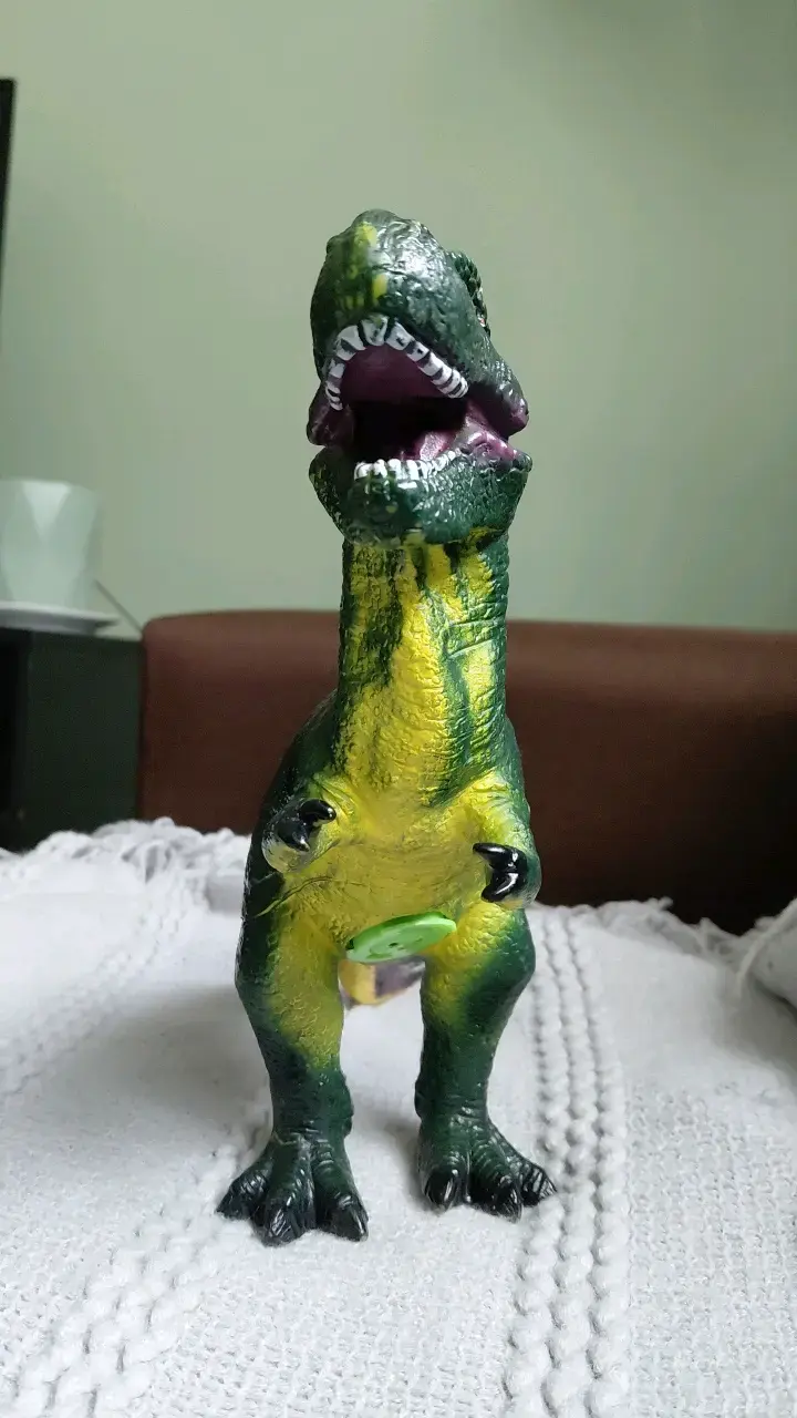 Figura de dinosaurio T-Rex de juguete verde - 3