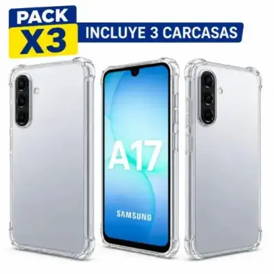 Pack de 3 carcasas transparentes para Samsung Galaxy A17 - miniatura 1