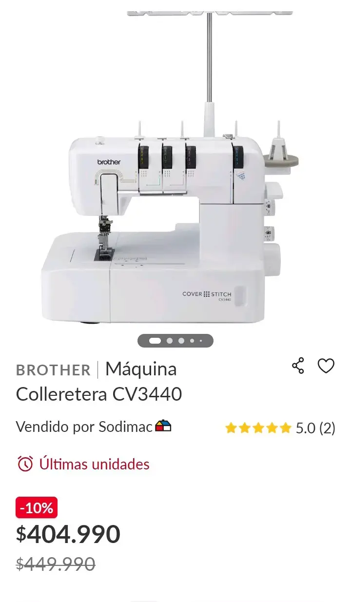 Máquina Collaretera Brother CV3440