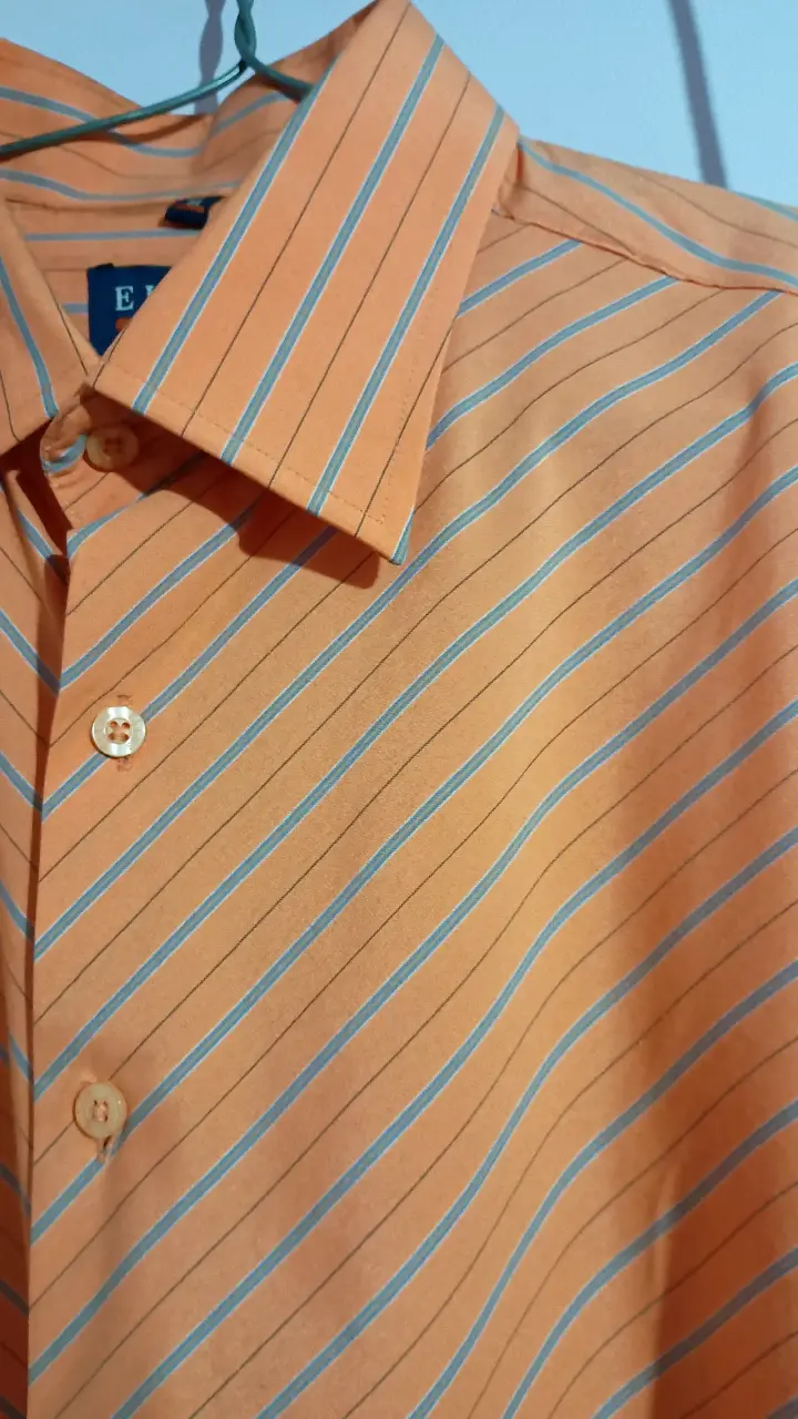 Camisa de vestir a rayas Ellus naranja - 3