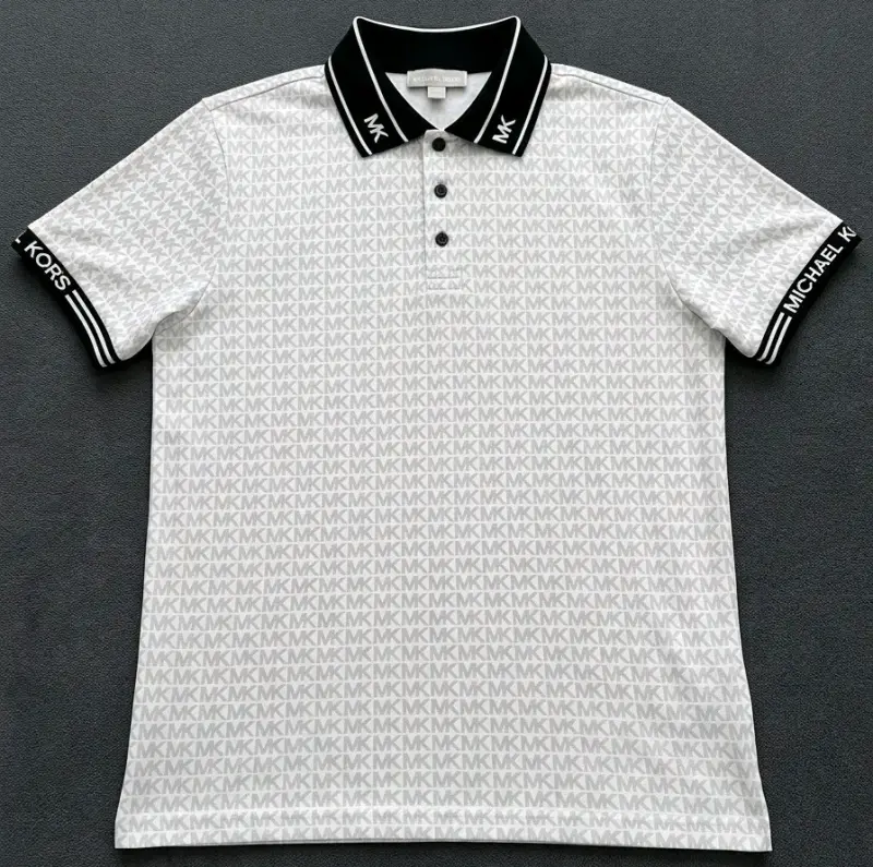 Polera Polo Blanca Michael Kors con Logo