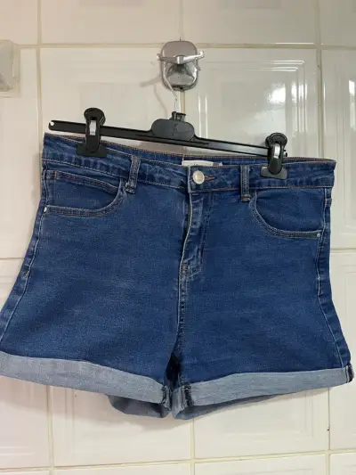 Short de mezclilla azul mujer talla 42 barbados - miniatura 1