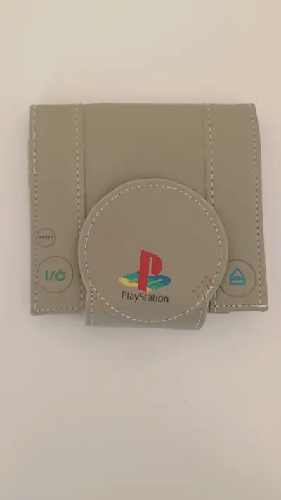 Billetera PlayStation gris con logo - miniatura 1