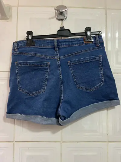 Short de mezclilla azul mujer talla 42 barbados - miniatura 2