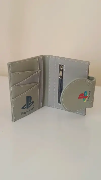 Billetera PlayStation gris con logo - miniatura 2