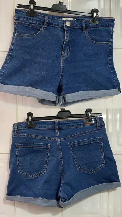 Short de mezclilla azul mujer talla 42 barbados - miniatura 3
