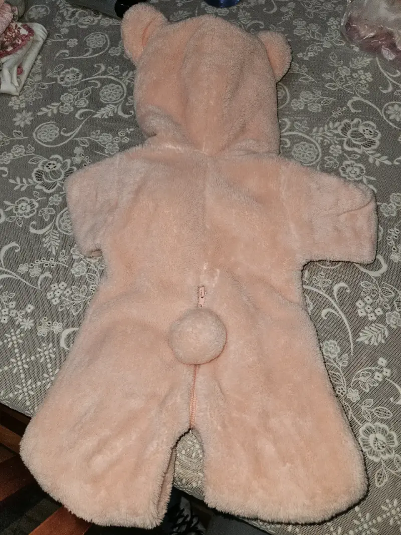 Disfraz de oso para bebé color rosado - 3