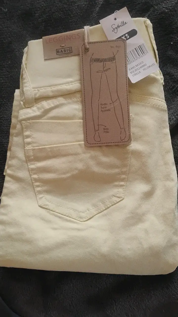 Leggings básicos amarillos y coral Sybilla XS - 1