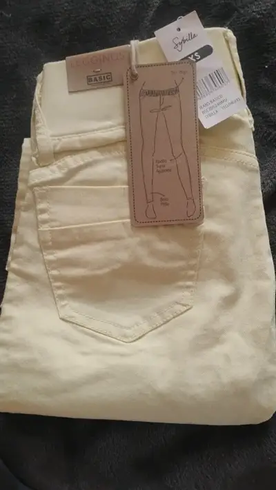 Leggings básicos amarillos y coral Sybilla XS - miniatura 1
