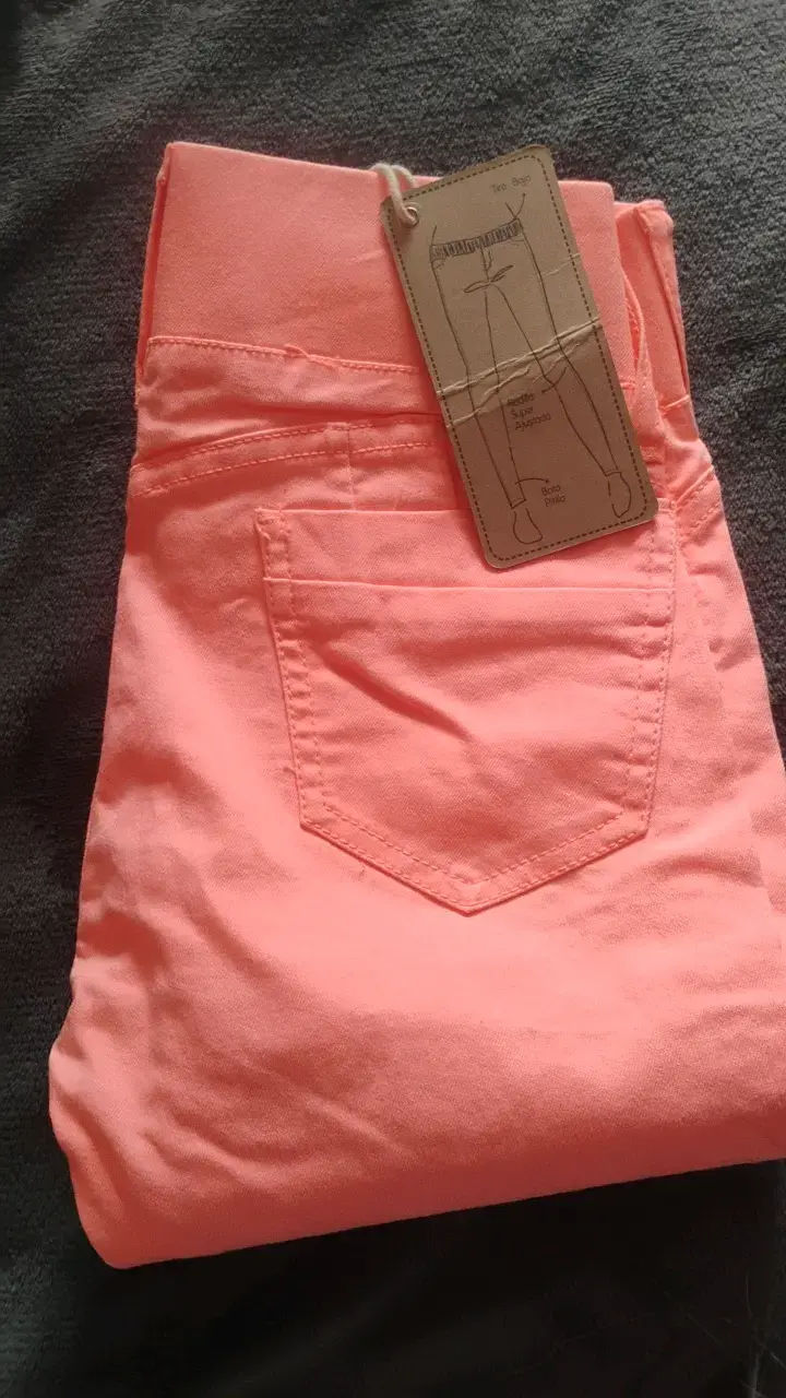 Leggings básicos amarillos y coral Sybilla XS - 3