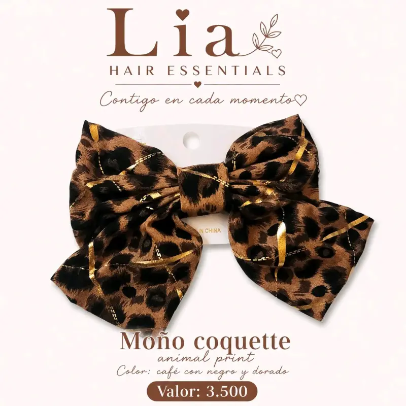 Moño Coquette Animal Print Lia Hair Essentials - 2