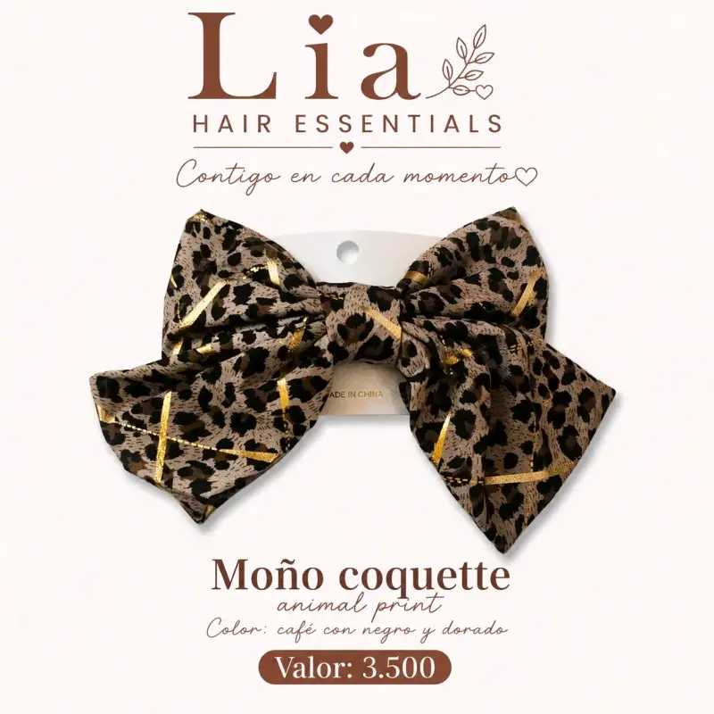 Moño Coquette Animal Print Lia Hair Essentials - 3